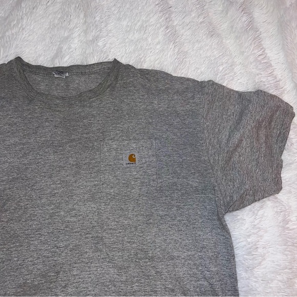 Vintage Carhartt Gray Short Sleeve size 2XL Mens Work Shirt - Picture 1 of 4